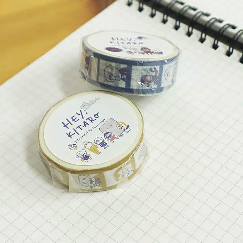 Kitera x Kamoi Kakoshi Washi Masking Tape－Hey,KITARO Series (Japanese Stationery Brand)