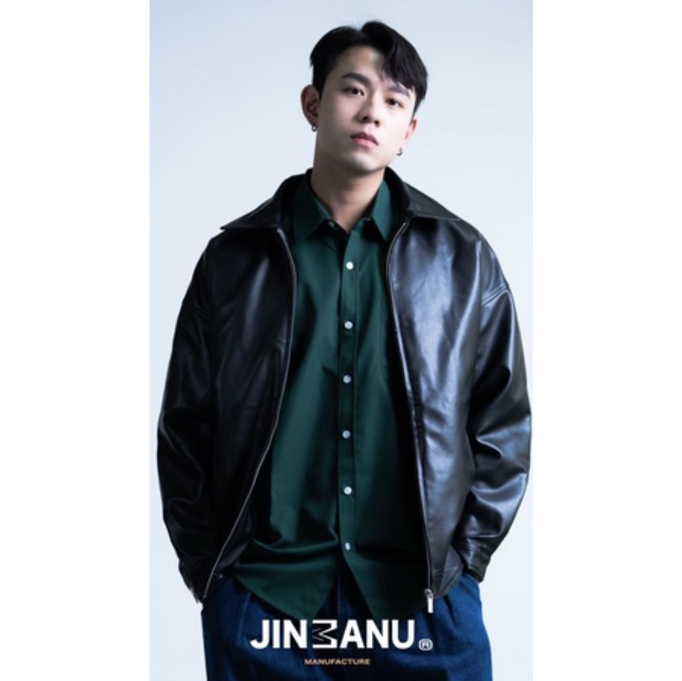 JINMANU 基礎款騎士皮衣 寬鬆 皮衣 夾克 外套