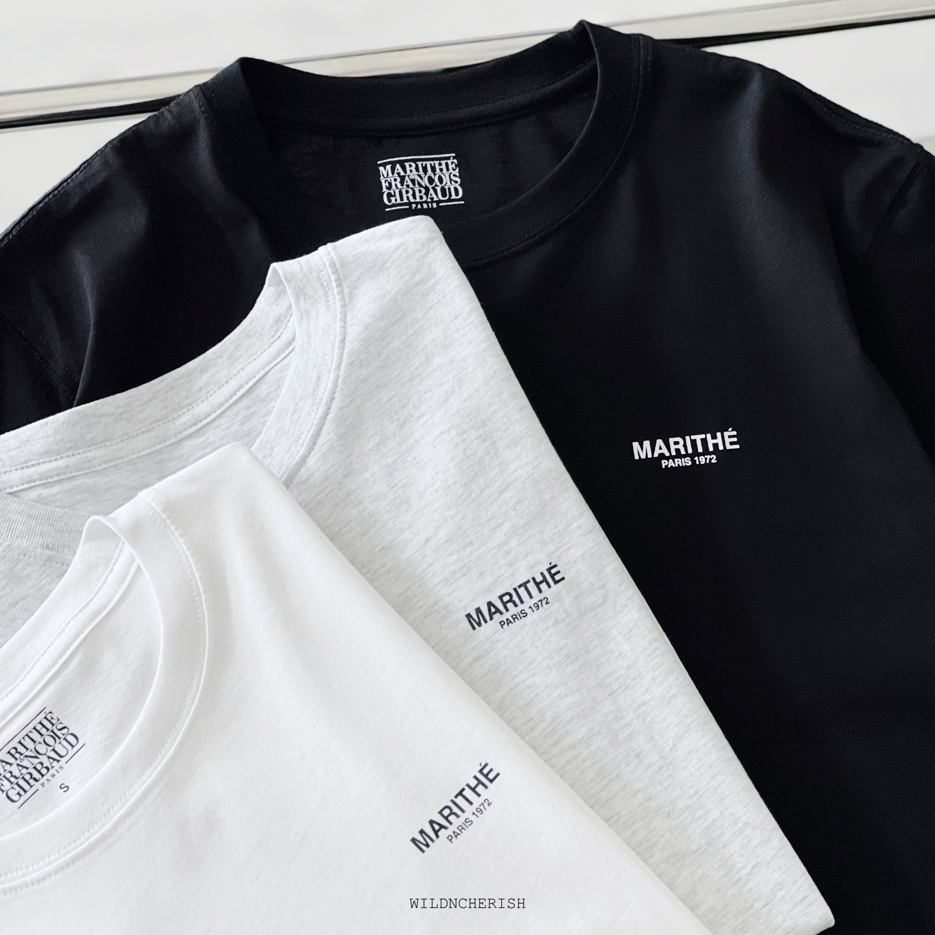 現貨| Marithe Francois Girbaud 3PACK Logo Tee Mix 黑白灰