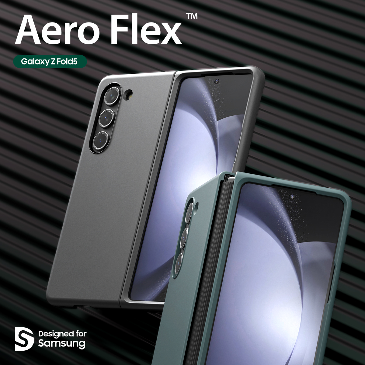 araree Aero Flex 黑色纖薄機殼-Galaxy Z Fold 5 | 韓國製造 香港行貨