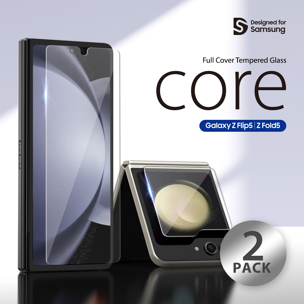 araree Sub Core 外屏強化玻璃X2 -Galaxy Z Fold 5  | 香港行貨