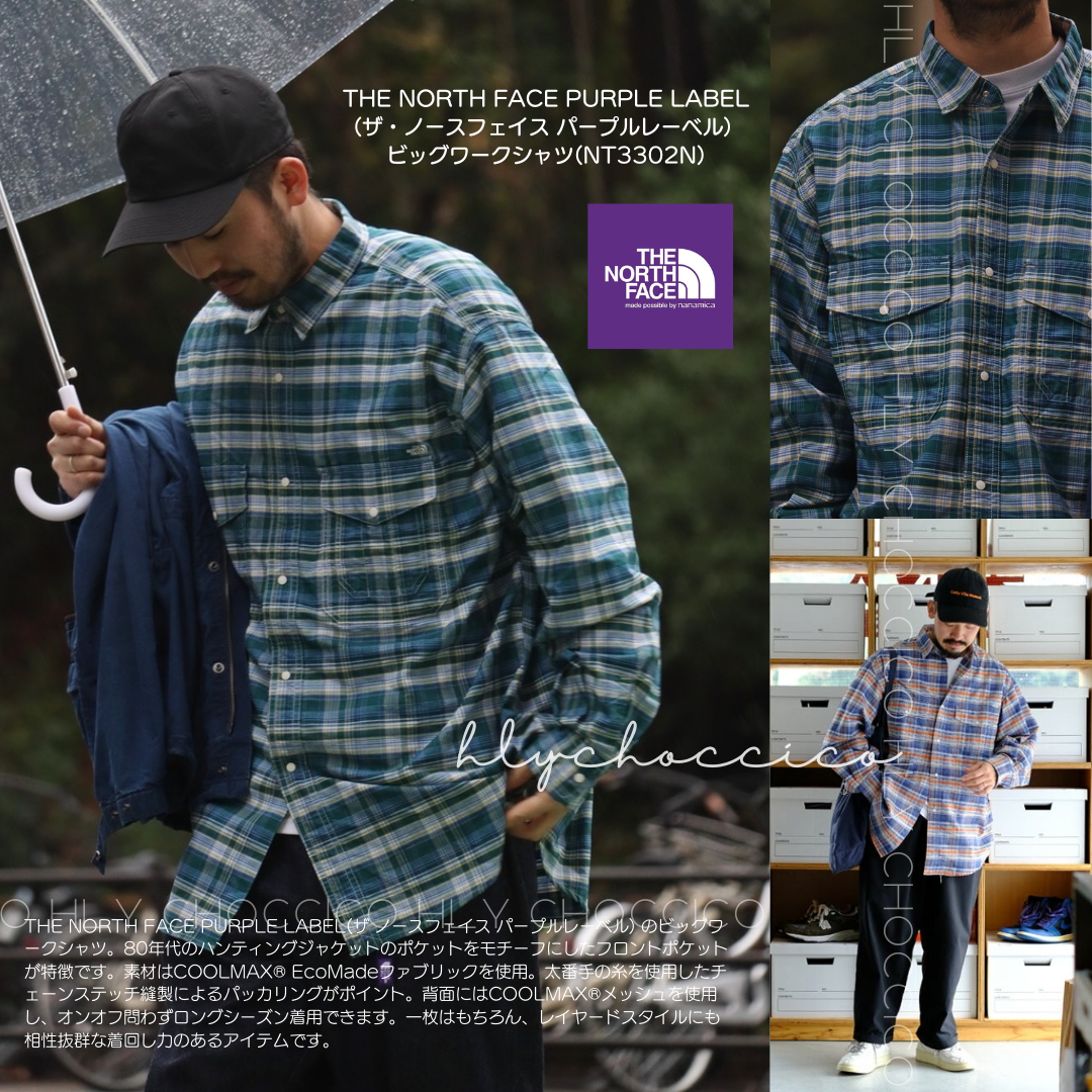 ザノースフェイスパープルレーベルMadras OX Big Work Shirt - シャツ