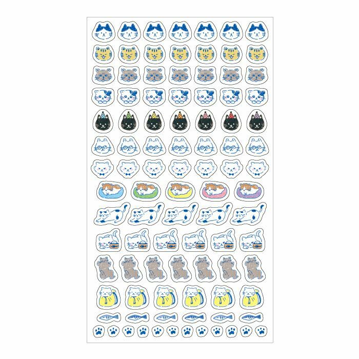 貓咪 透明迷你貼紙 手帳貼紙｜日本古川紙工