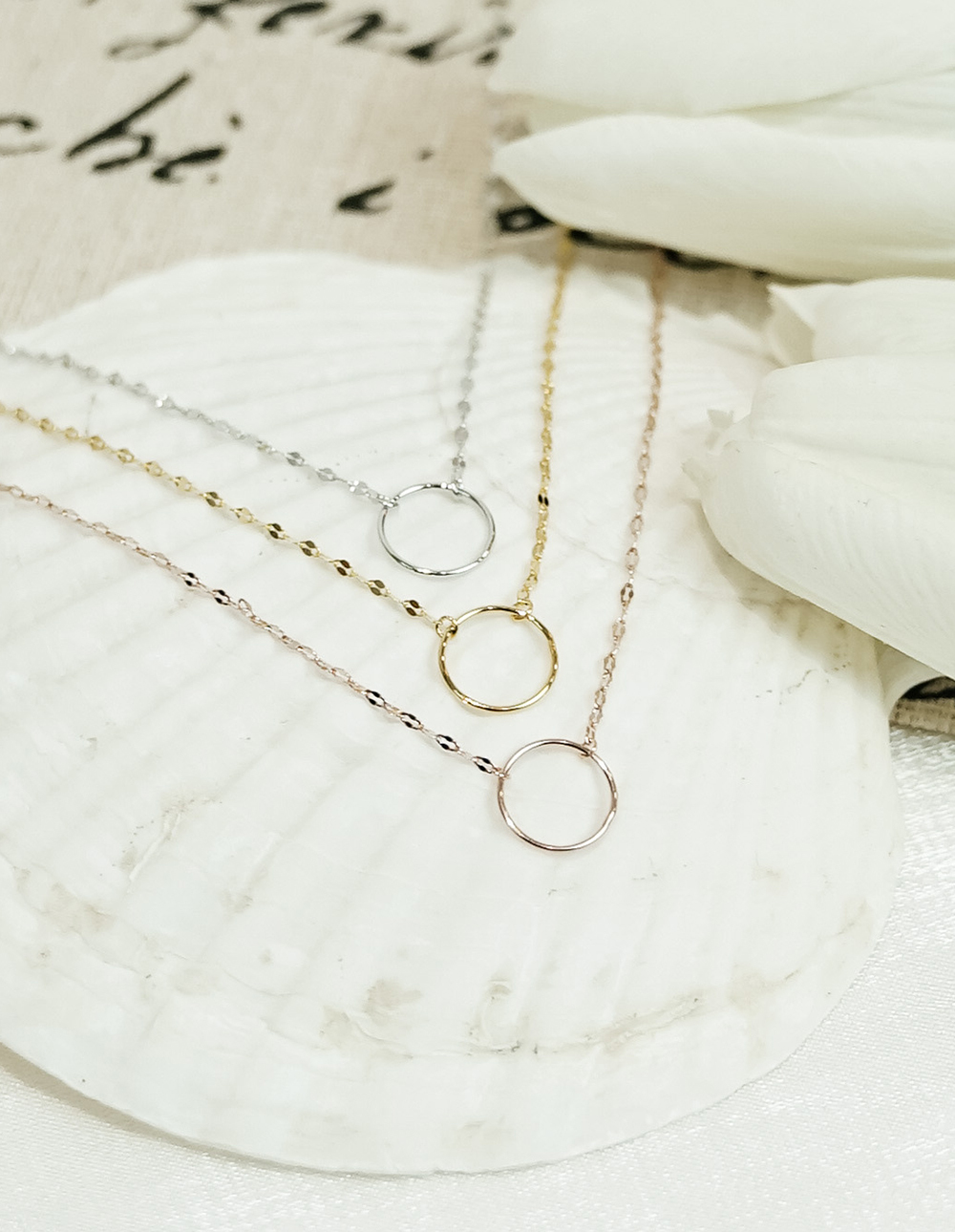 925 純銀鏤空圈圈旋轉葉片項鍊