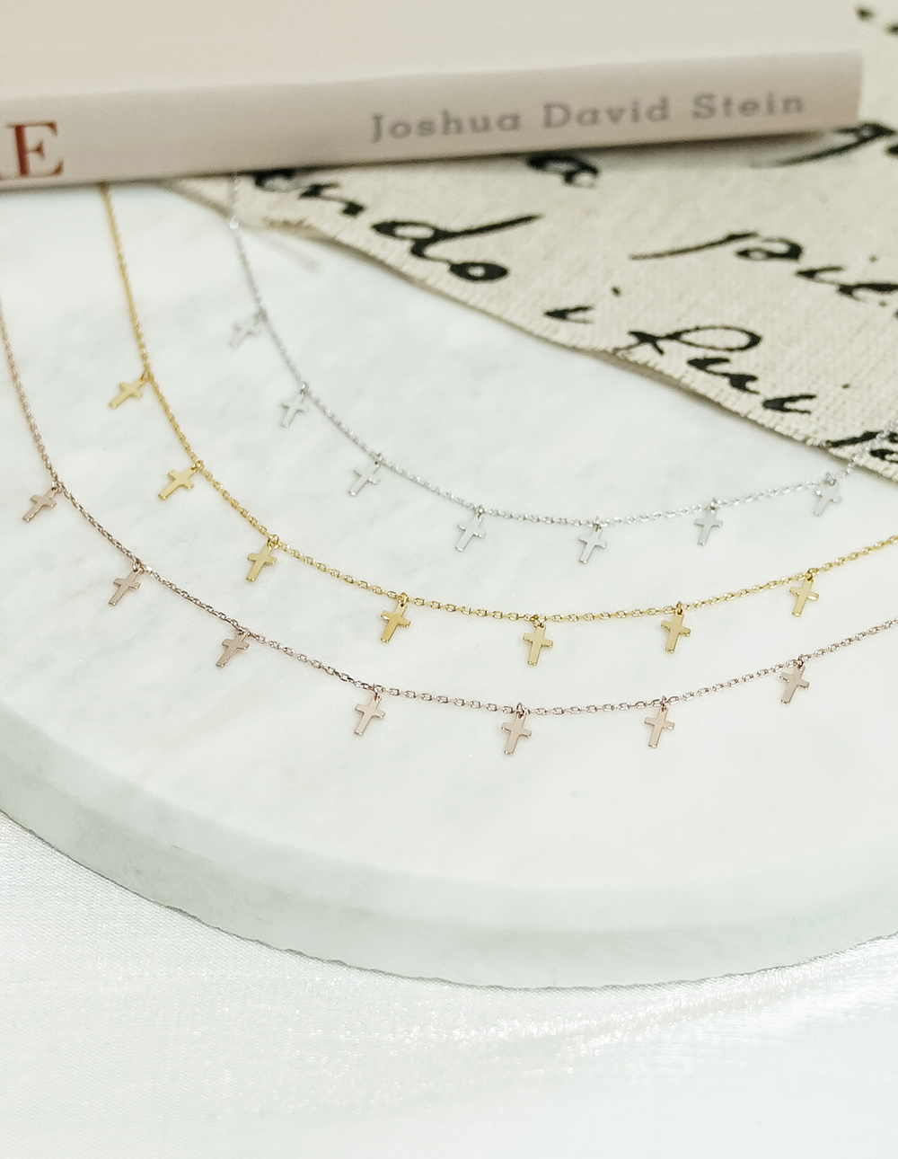 925 純銀十字架排列項鍊