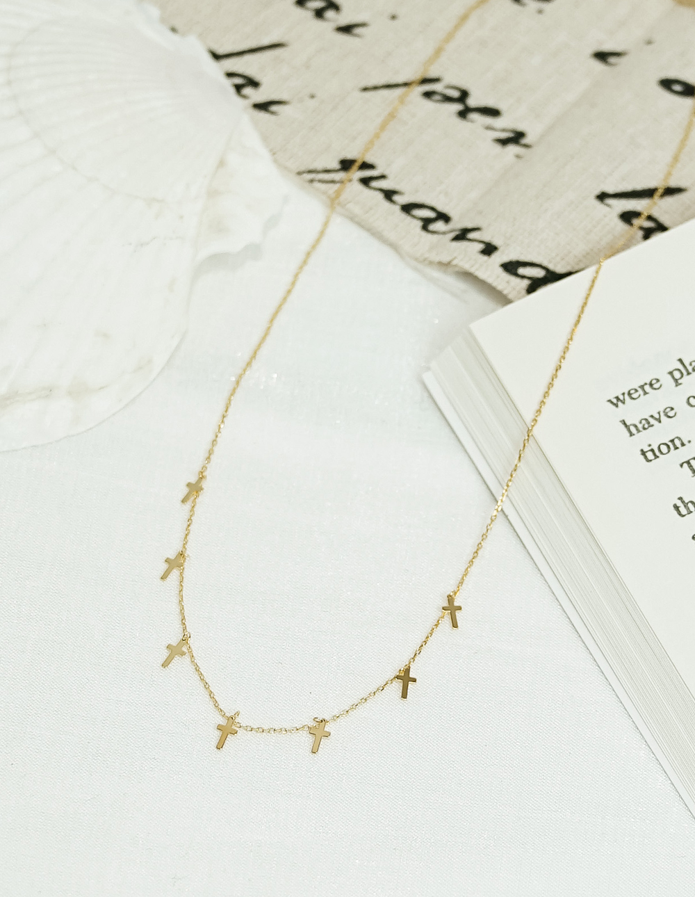 925 純銀十字架排列項鍊