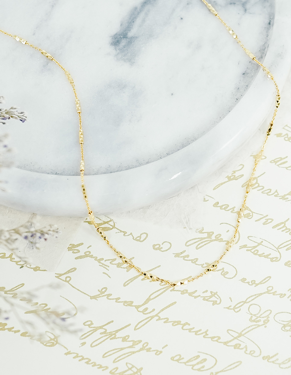 925 純銀Disco切割小方條項鍊