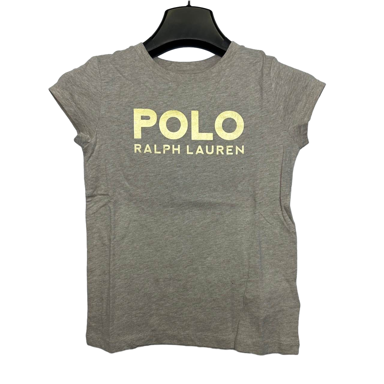 【Polo Ralph Lauren Outlet】女童 燙金LOGO短袖   灰 