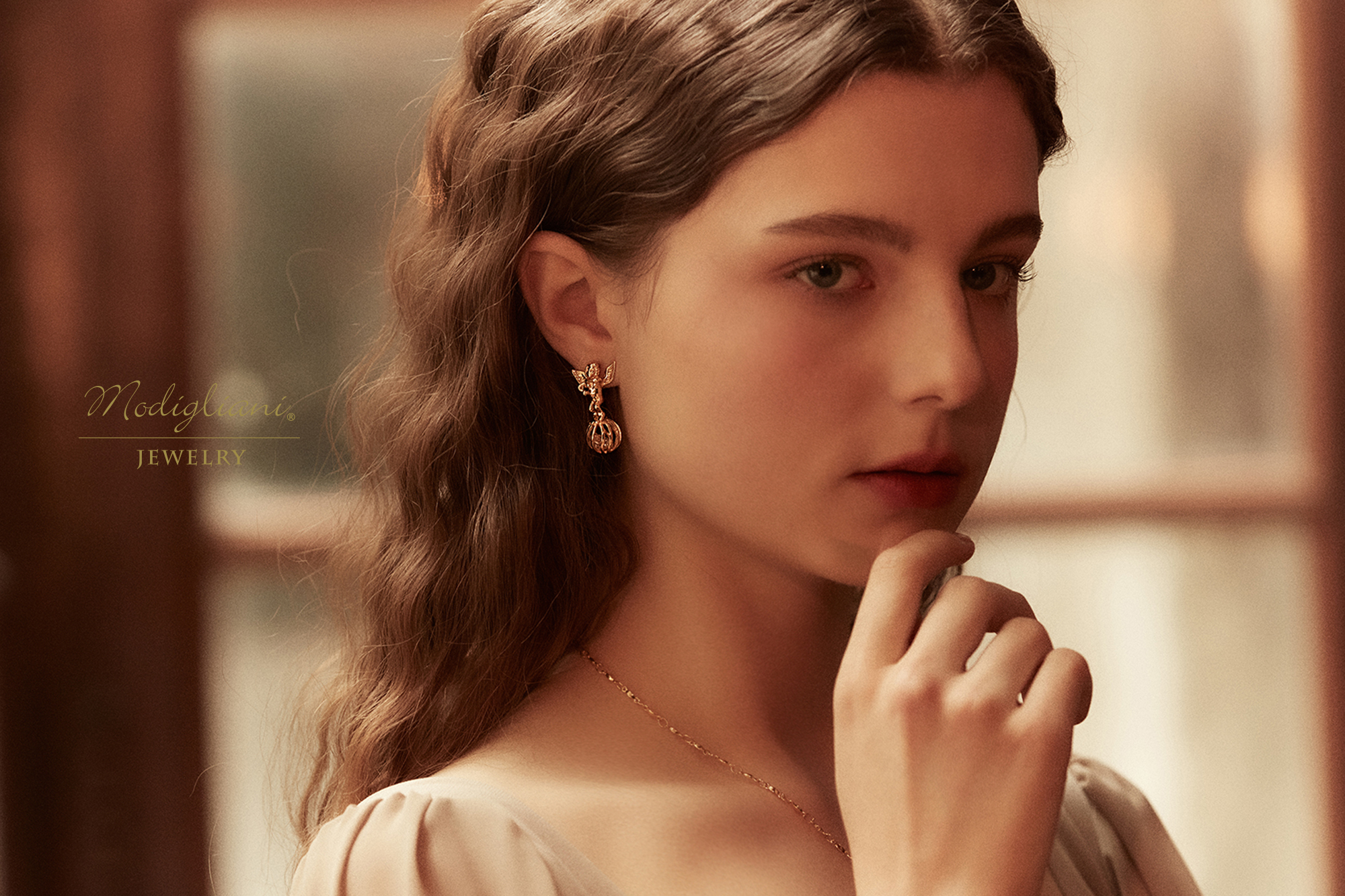 黃銅飾品,黃銅,天使,氣質,耳環,18K金,鋯石,可愛