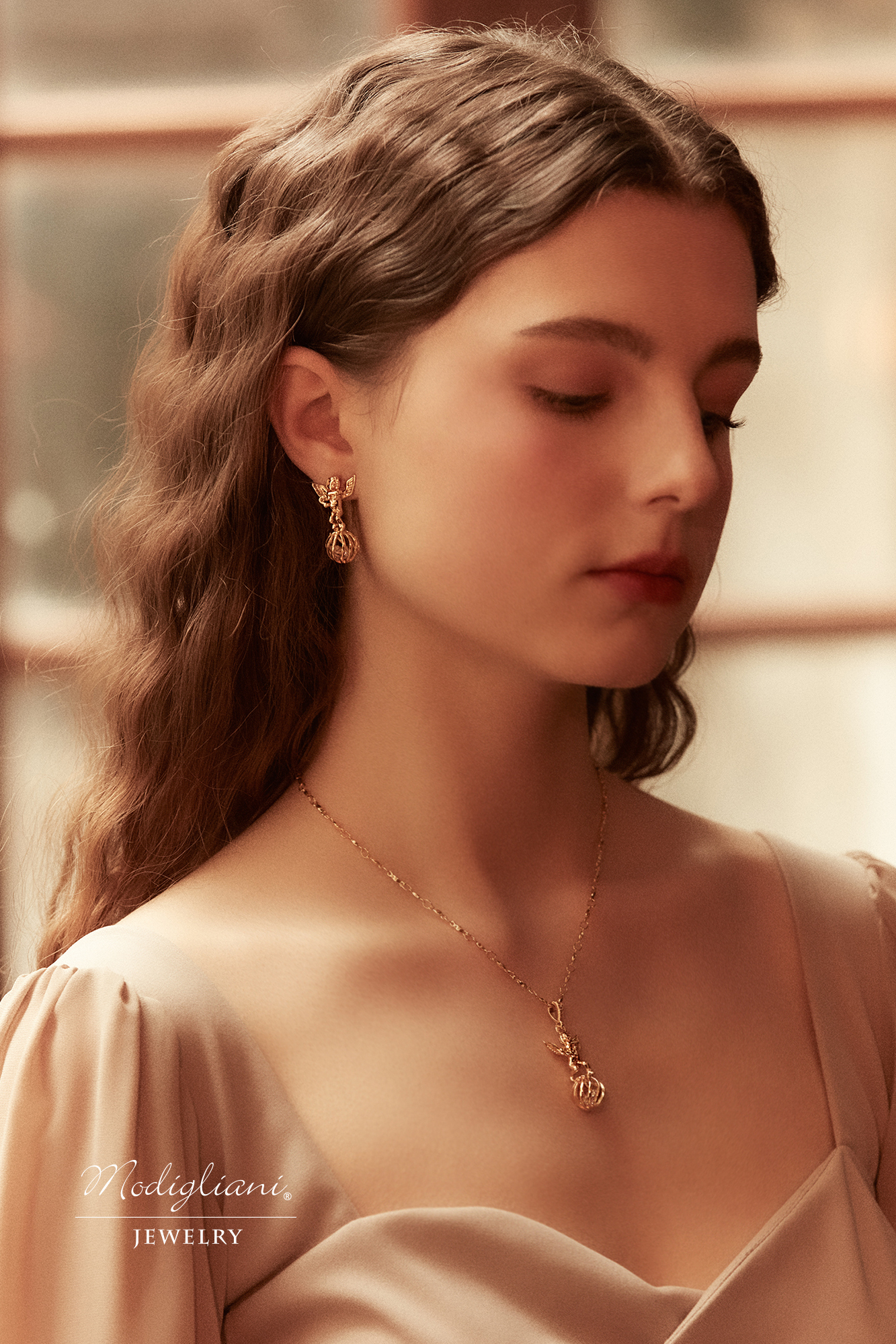 黃銅飾品,黃銅,天使,氣質,耳環,18K金,鋯石,可愛