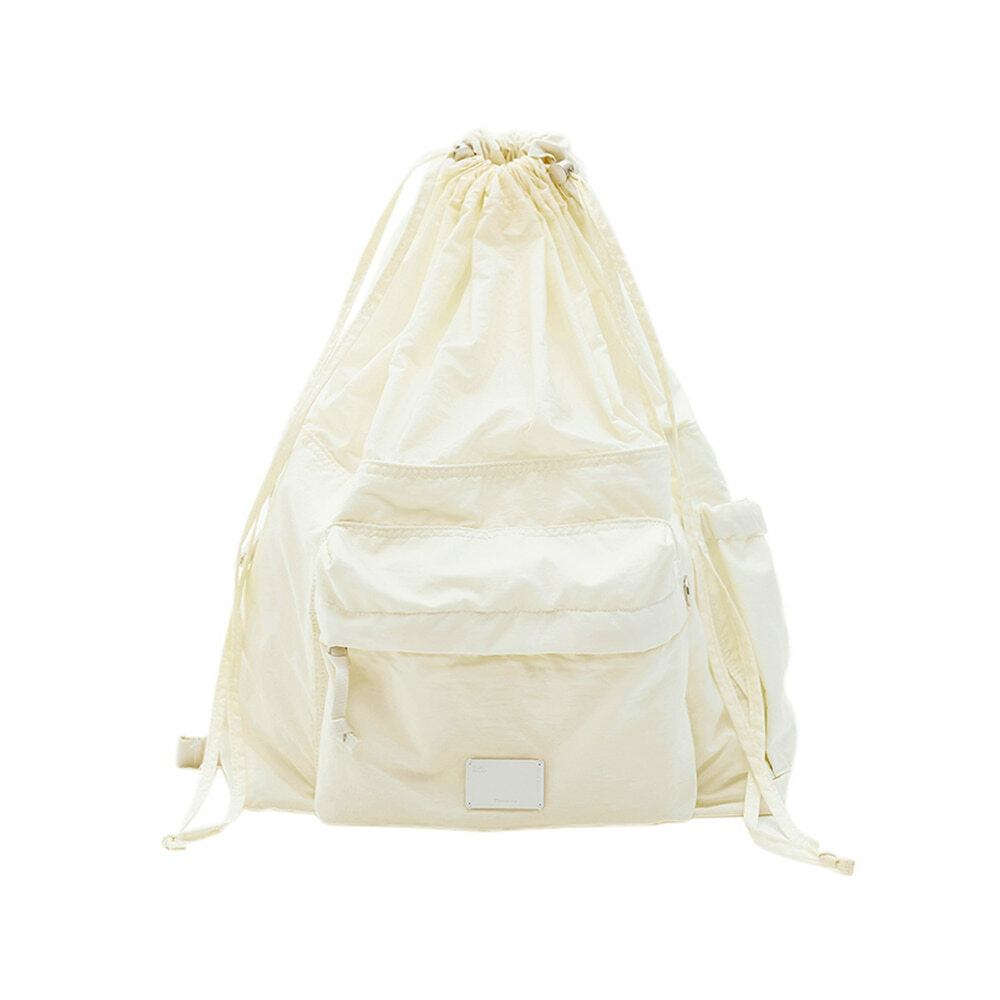fennec - DRAWSTRING BACKPACK - WHITE