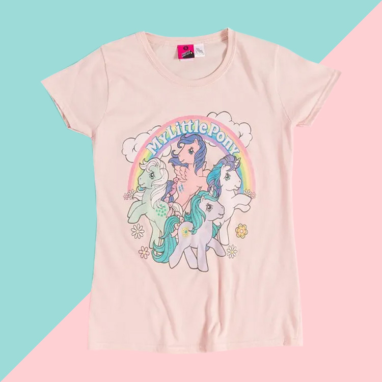 Truffle Shuffle｜草地彩虹小馬粉紅合身 T-Shirt