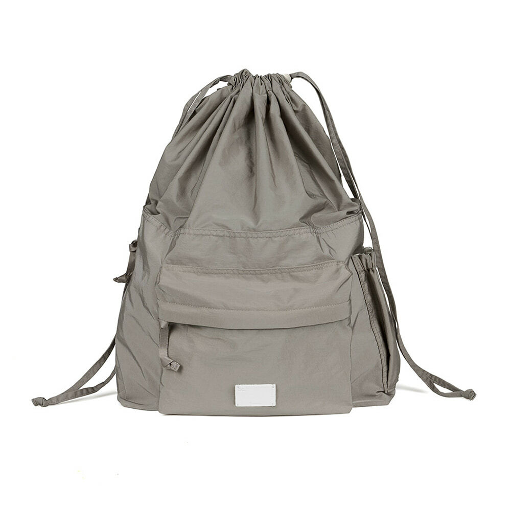 fennec - DRAWSTRING BACKPACK - GRAYISH BROWN
