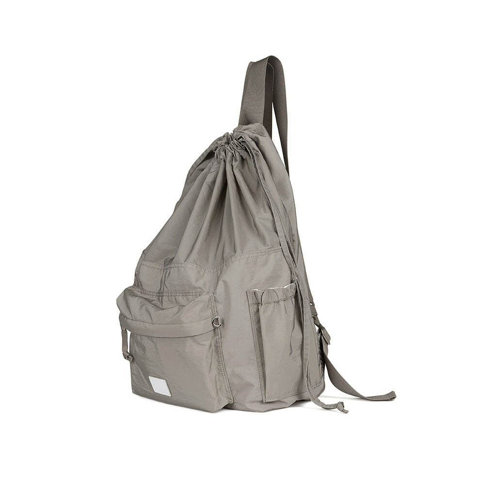 fennec - DRAWSTRING BACKPACK - GRAYISH BROWN