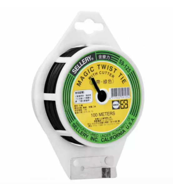 "SELLERY" 59-125扭扎線100m(綠色)