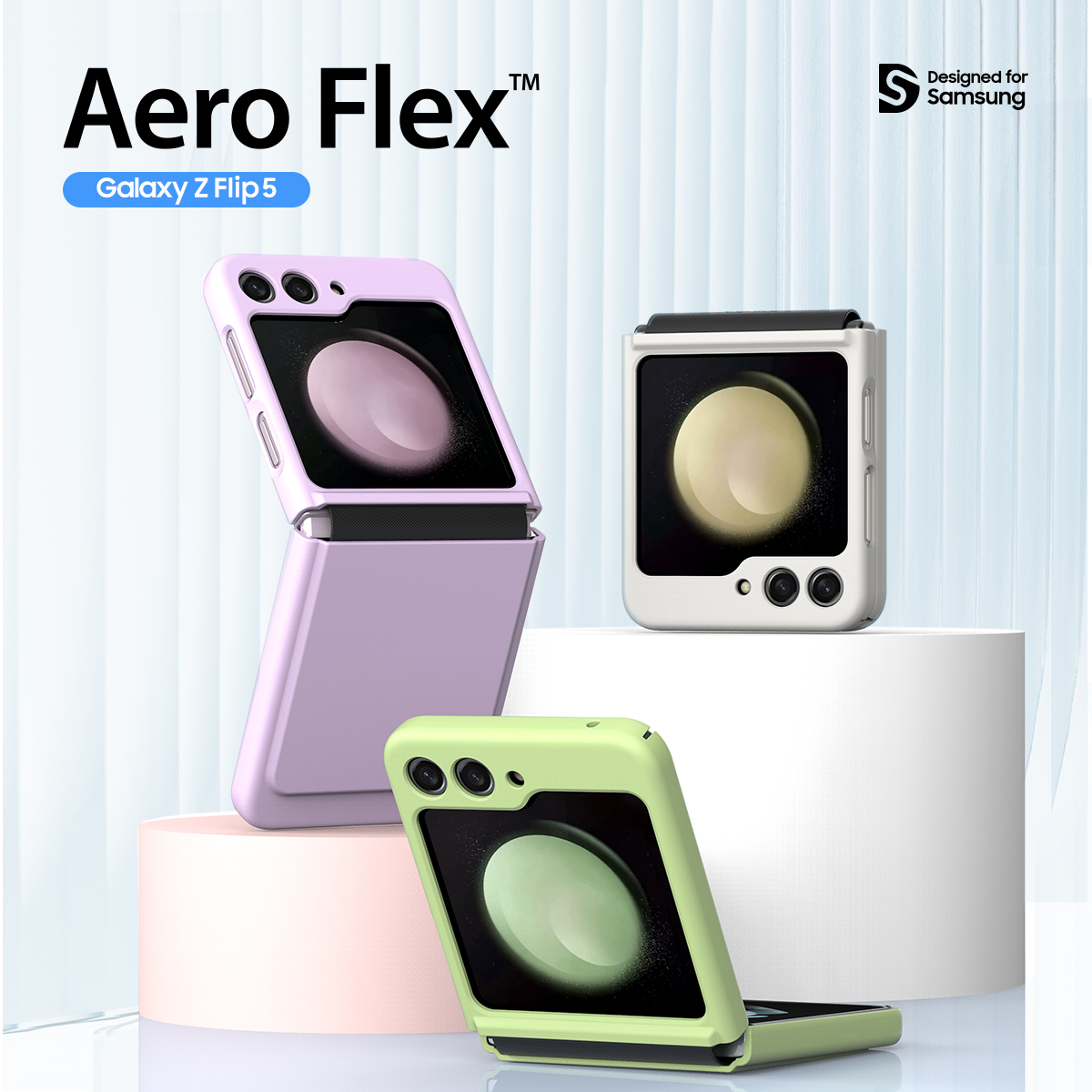 araree Aero Flex 黑色纖薄機殼-Galaxy Z Flip 5 | 韓國製造 香港行貨