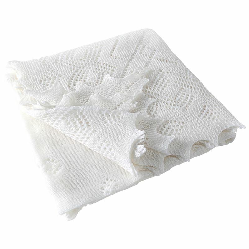 G.H.HURT ＆ SON 頂級細緻美麗諾羊毛包巾(象牙白)-喬治小王子款