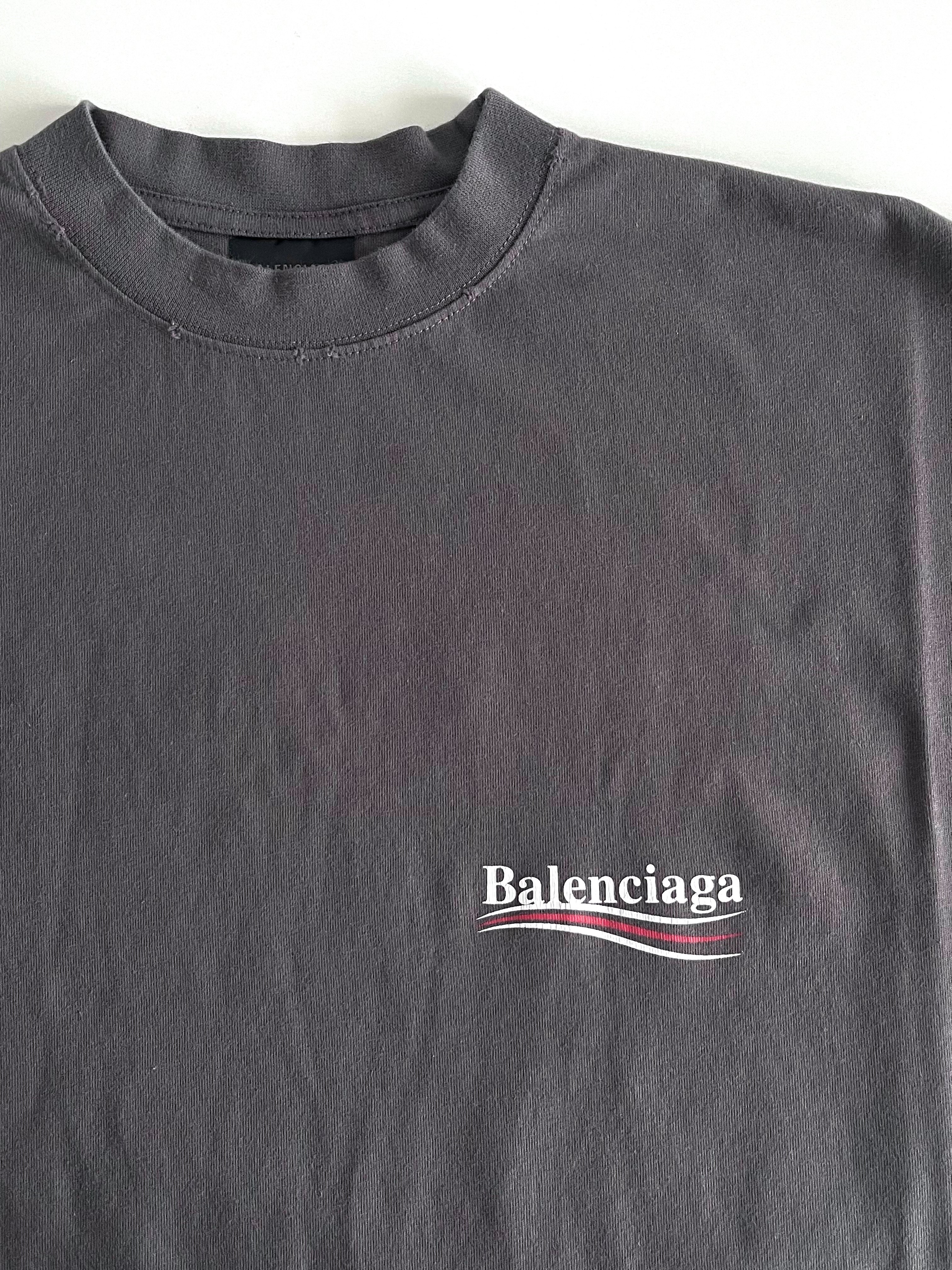 Balenciaga 巴黎世家 煙燻灰 可樂 仿舊Tee-XS