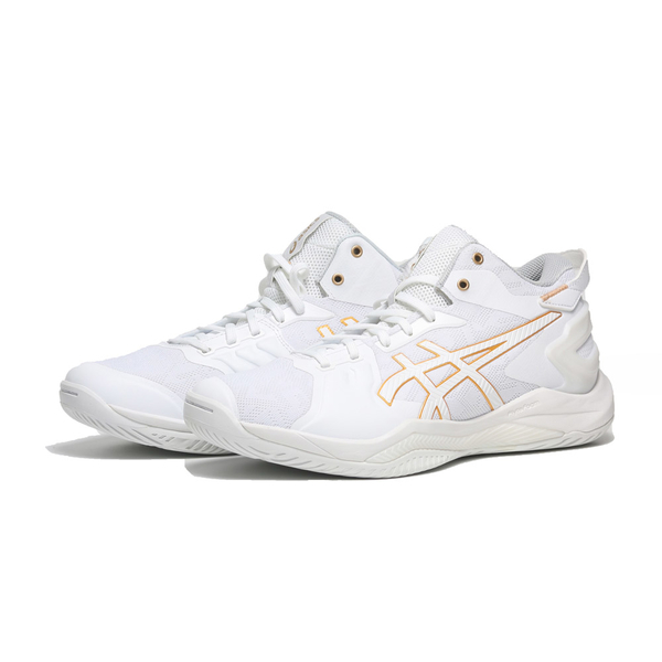 ASICS 籃球鞋 GEL BURST 26 全白 金黃 男 1063A048100