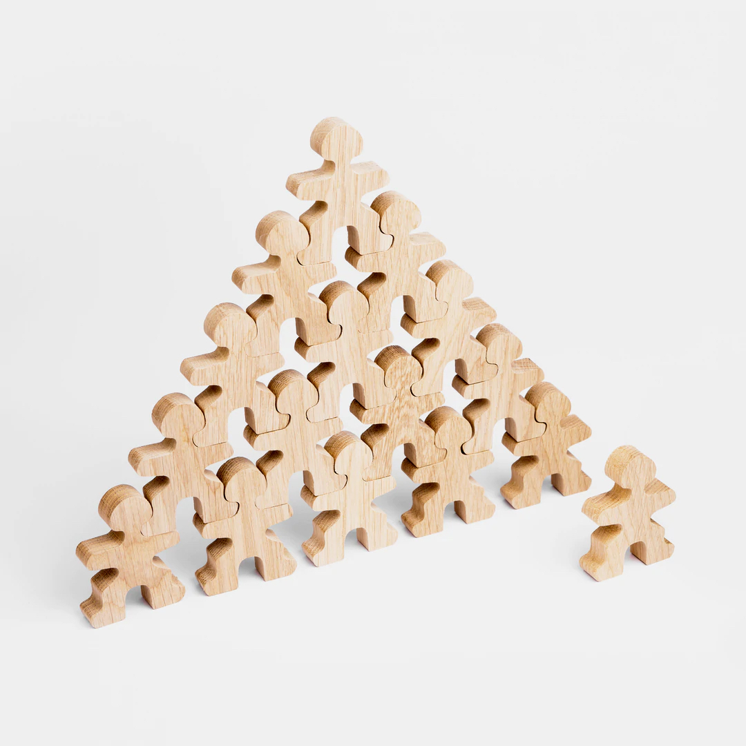 flockmen 木製大力士小人物疊疊樂(16pcs)