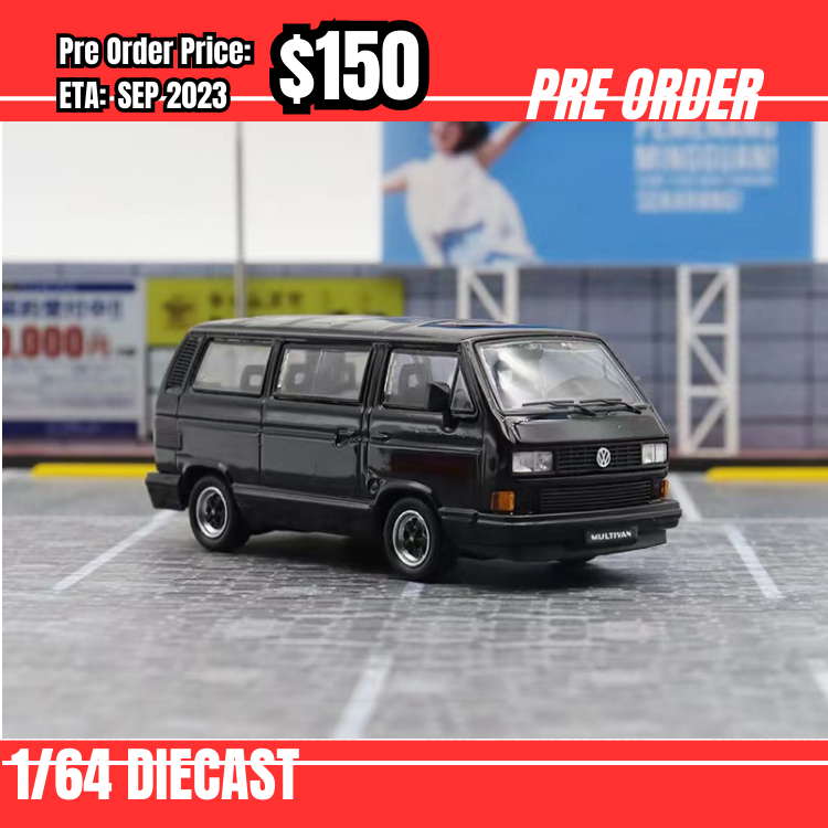 PO-$150 * Master * 1:64 VW Type 2 T3 Carrera Bus B32 Black [09/08]