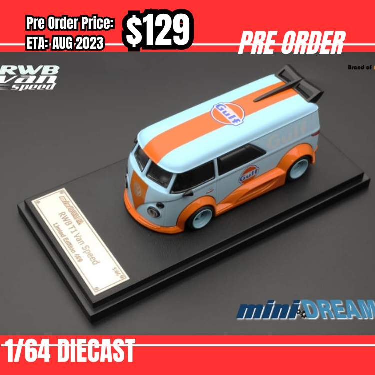 PO-$129 * miniDREAM * 1:64 VW T1 RWB Van Speed Gulf Strips [09/08]