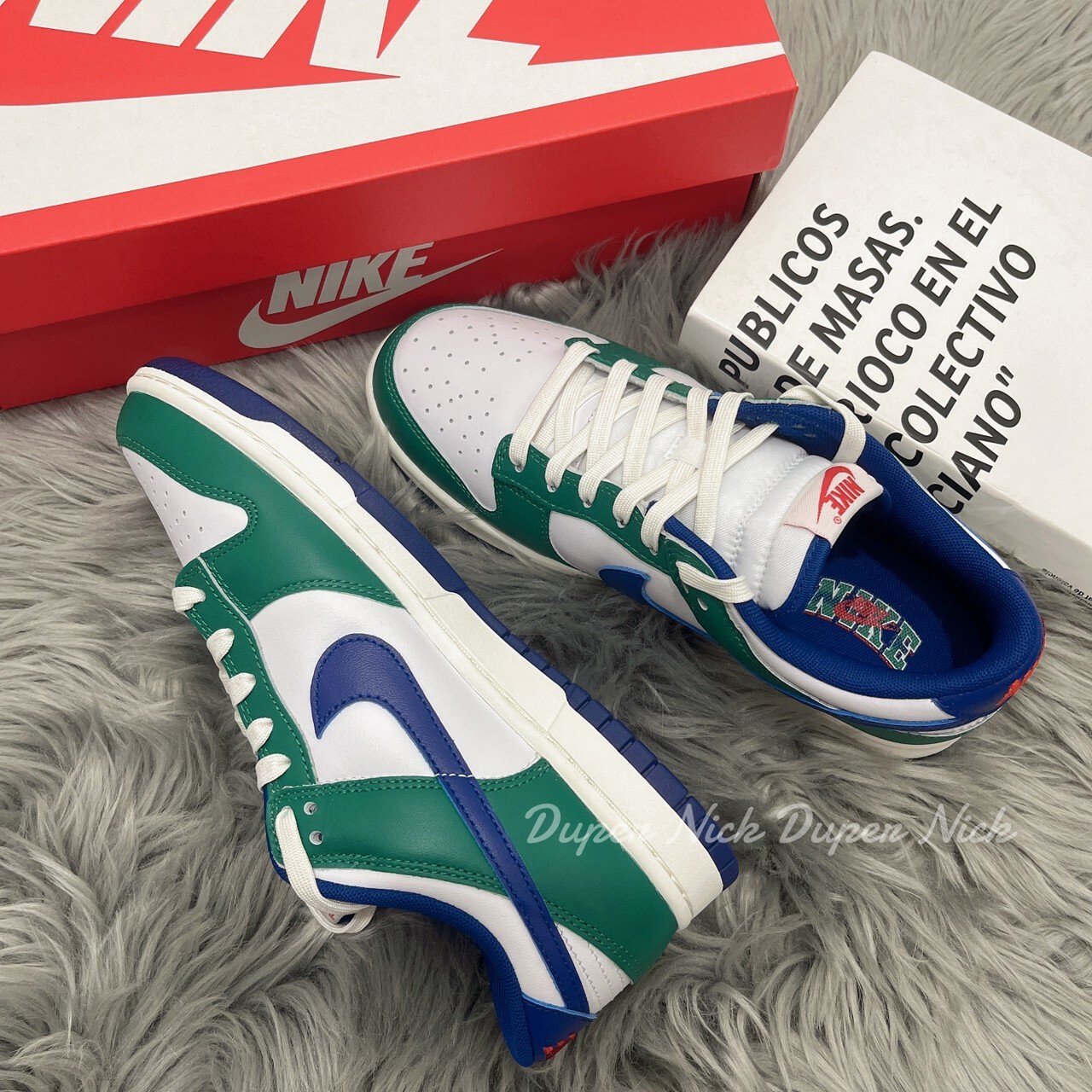 NIKE DUNK LOW W GORGE GREEN  白綠 午夜藍