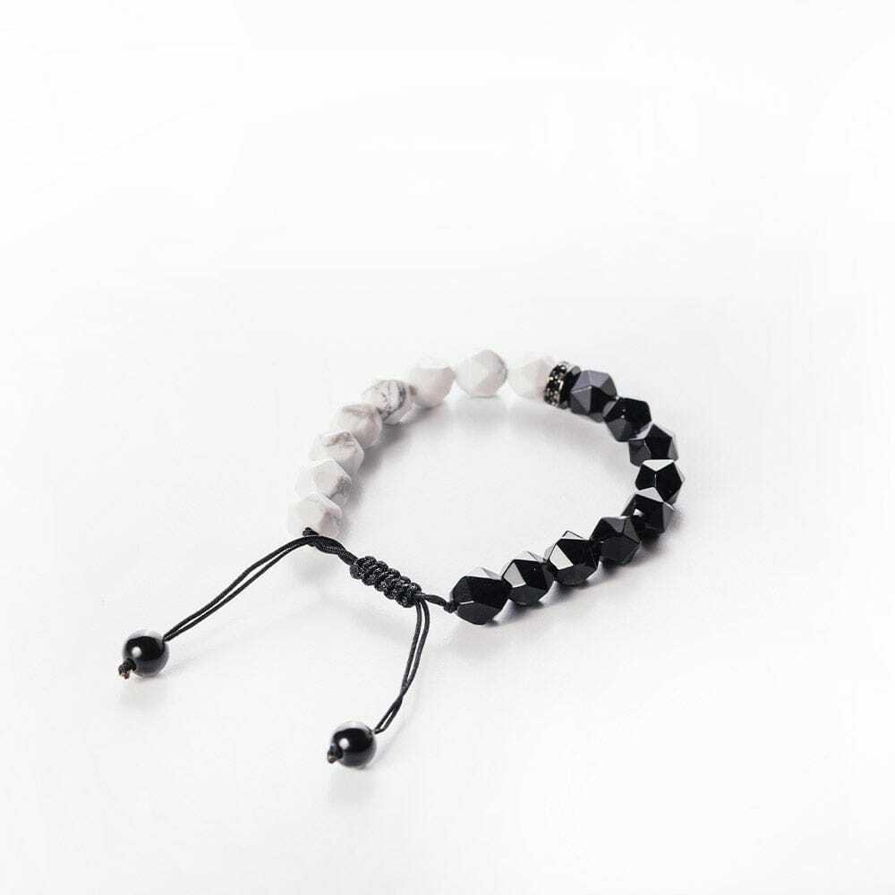 Montagne 白松石黑曜石手鍊