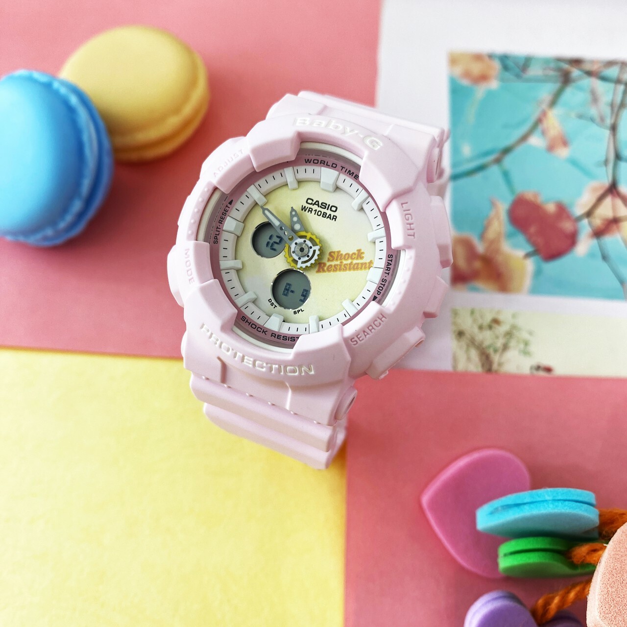 【Baby-G】夏日紮染圖紋運動錶 BA-120TG-4A 43.4mm 現代鐘錶