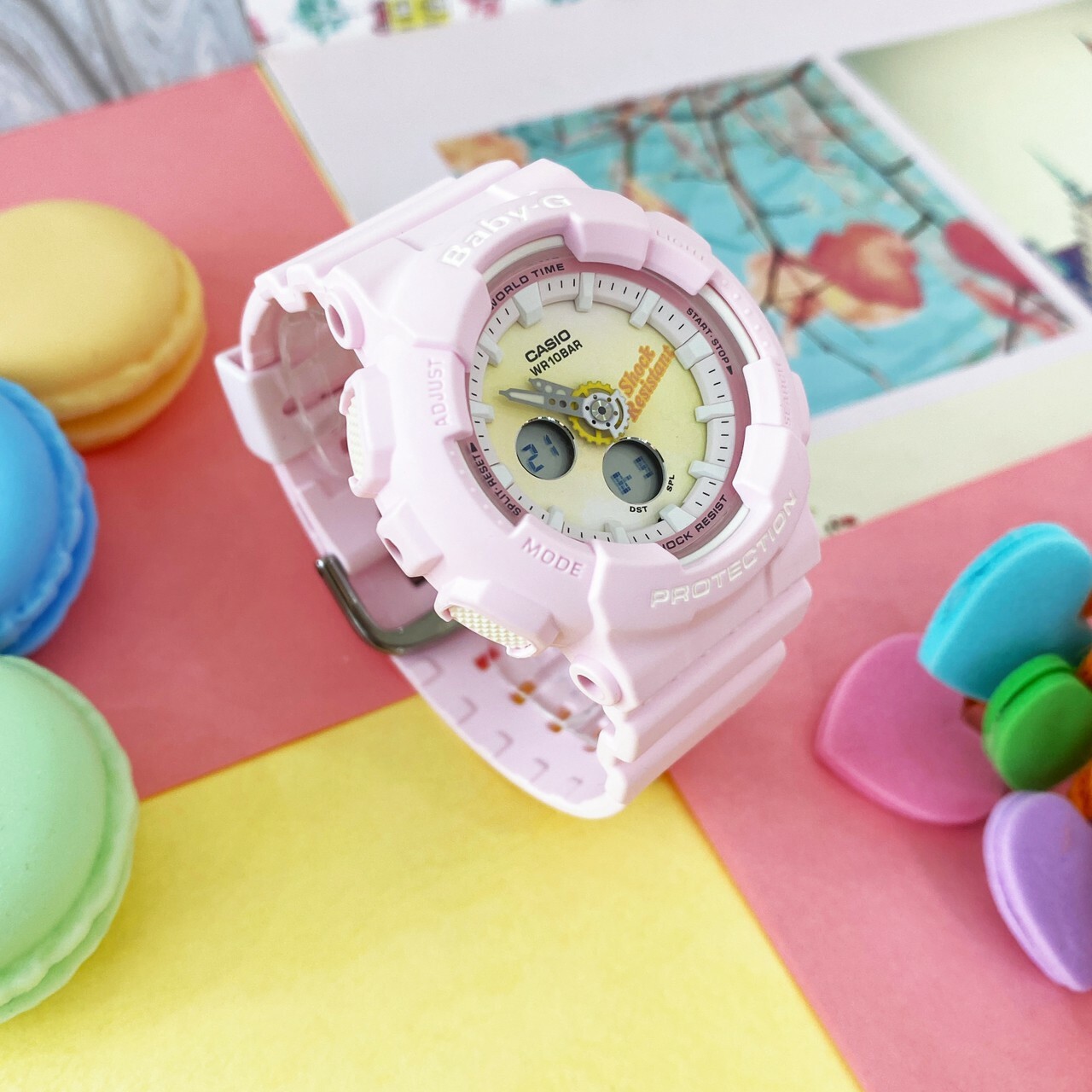 【Baby-G】夏日紮染圖紋運動錶 BA-120TG-4A 43.4mm 現代鐘錶