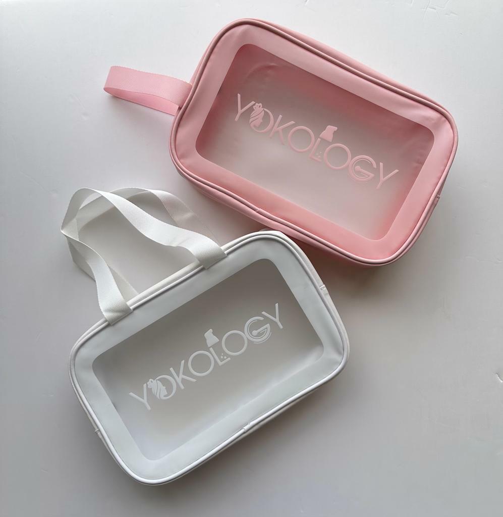 Yokology 磨砂化妝袋 粉紅色