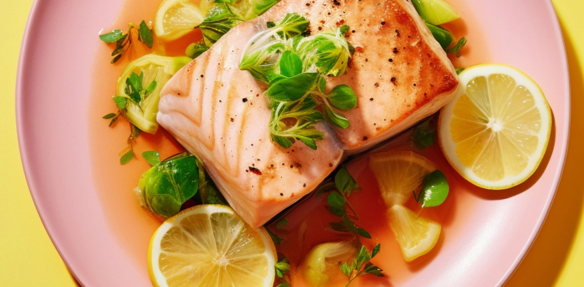 檸檬和鮭魚