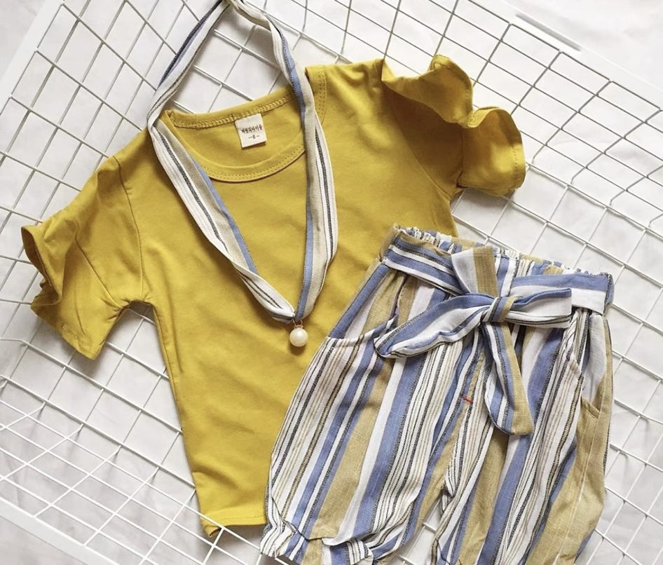 (現貨) LBK-3266 Tee+直間褲套裝😍
