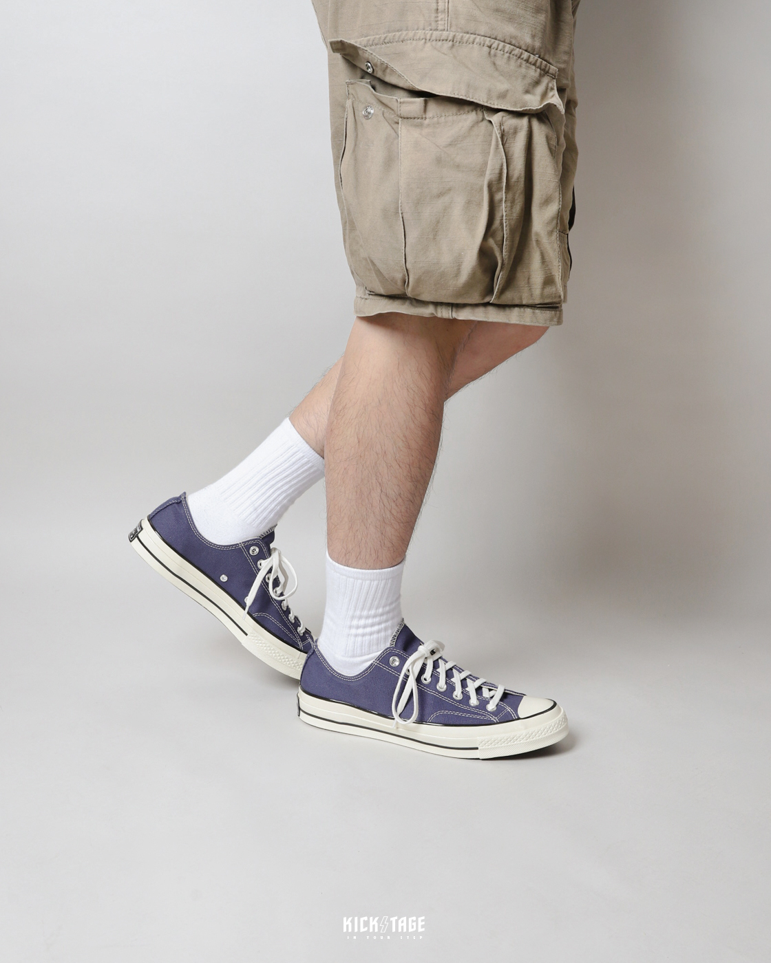 <特價，不退換> CONVERSE CHUCK 70 1970 深藍色 奶油底 復古 低筒 黑標 休閒鞋 帆布鞋 男女鞋【A04592C】