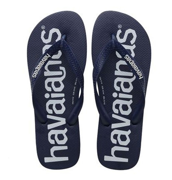 HAVAIANAS 哈瓦仕 人字拖 TOP LOGOMANIA 海軍藍 夾腳拖 男 41442640555M