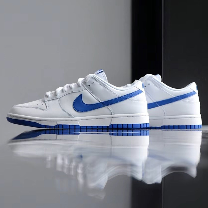 Nike Dunk Low White Hyper Royal 白藍 皇家藍 男生復古休閒鞋 DV0831-104