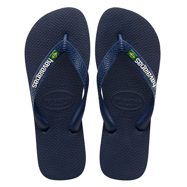 HAVAIANAS 哈瓦仕 人字拖 巴西國旗 深藍 拖鞋 中性 41108500555U