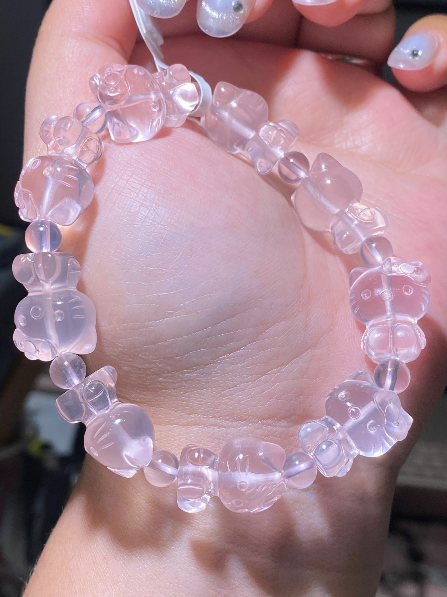 冰粉晶HELLO KITTY手串