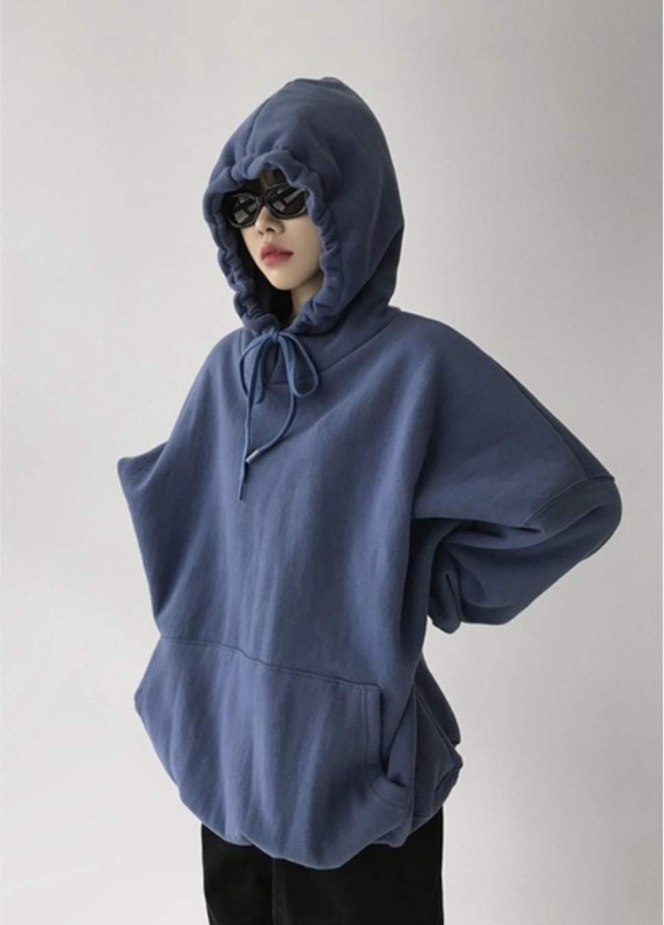 韓國 aAke （SALE) 硬挺 立體 刷絨 帽T 粗抽繩