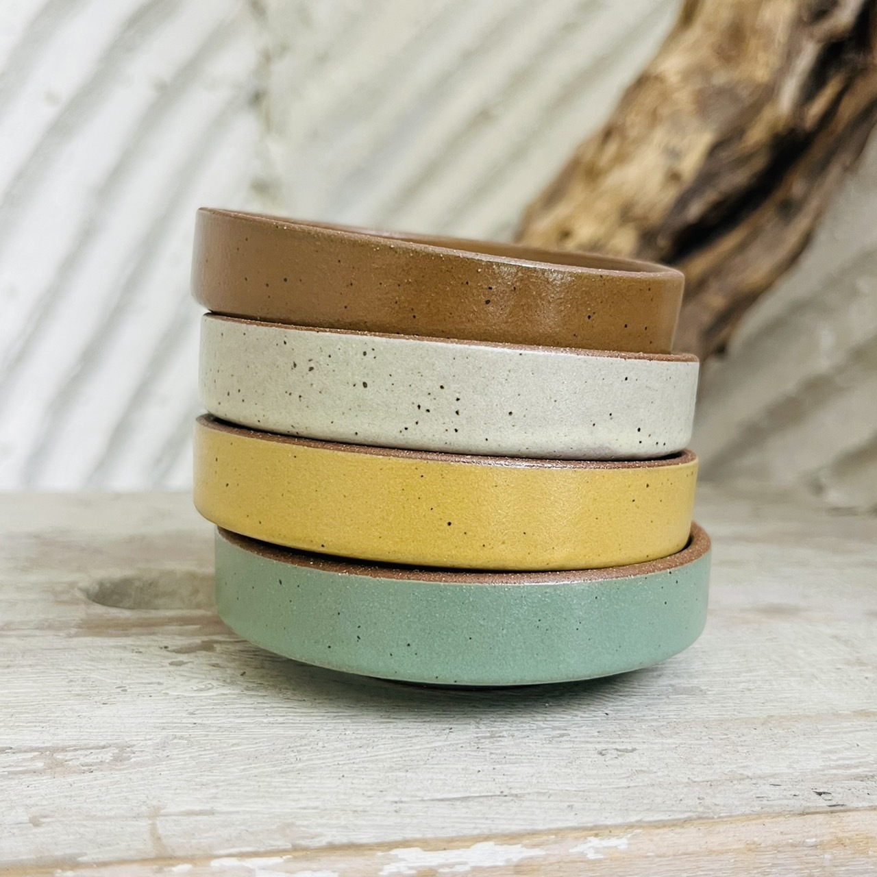 [原石] 日式復古粗陶 水晶展示盤 水晶淨化盤