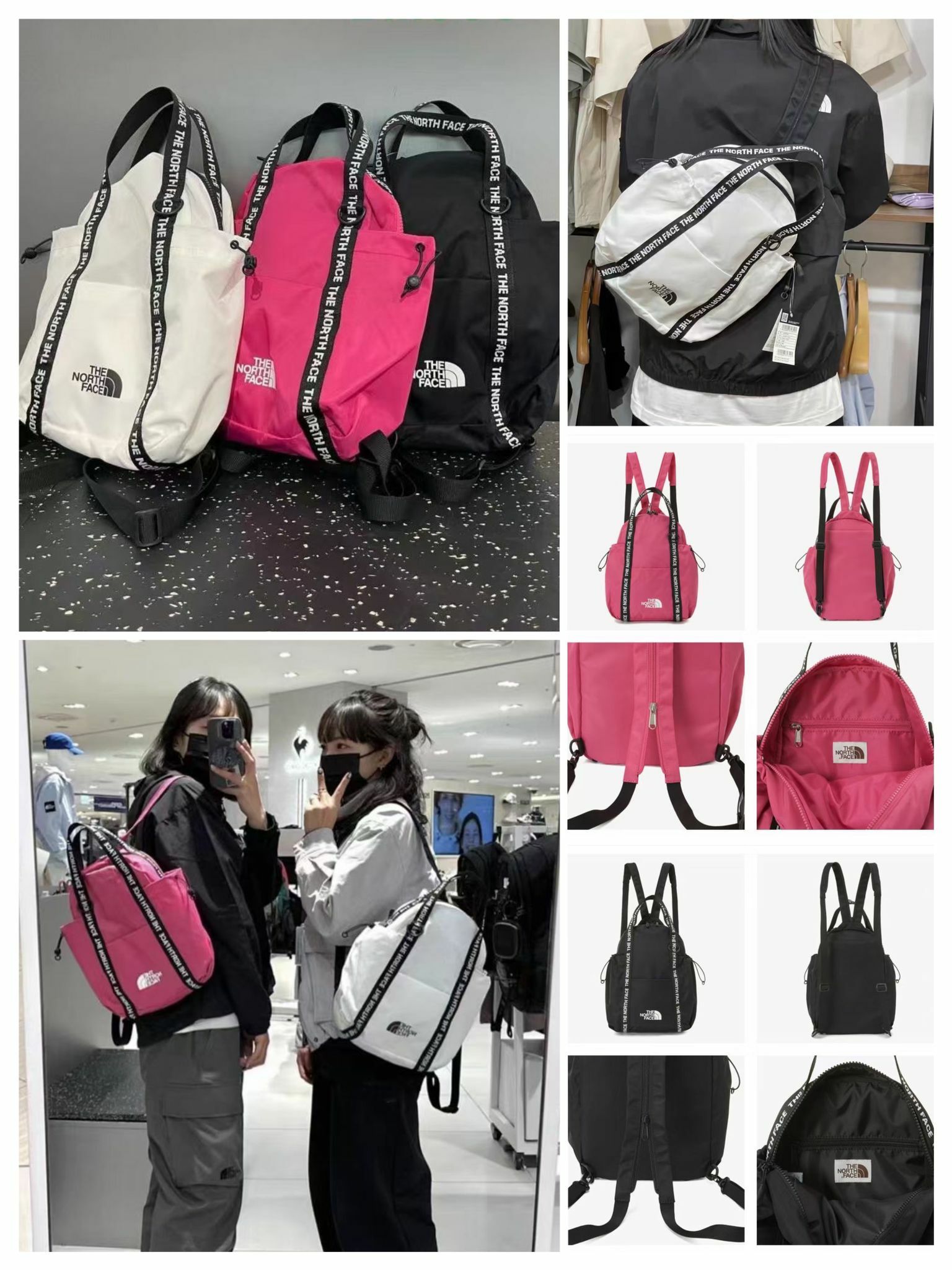 韓國TNF🉑單肩🉑手提🉑斜挎🉑雙肩背包女-23007140