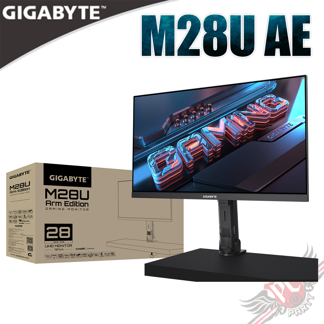 PCPARTY GIGABYTE GIGABYTE 技嘉M28U AE 28型4K電競螢幕