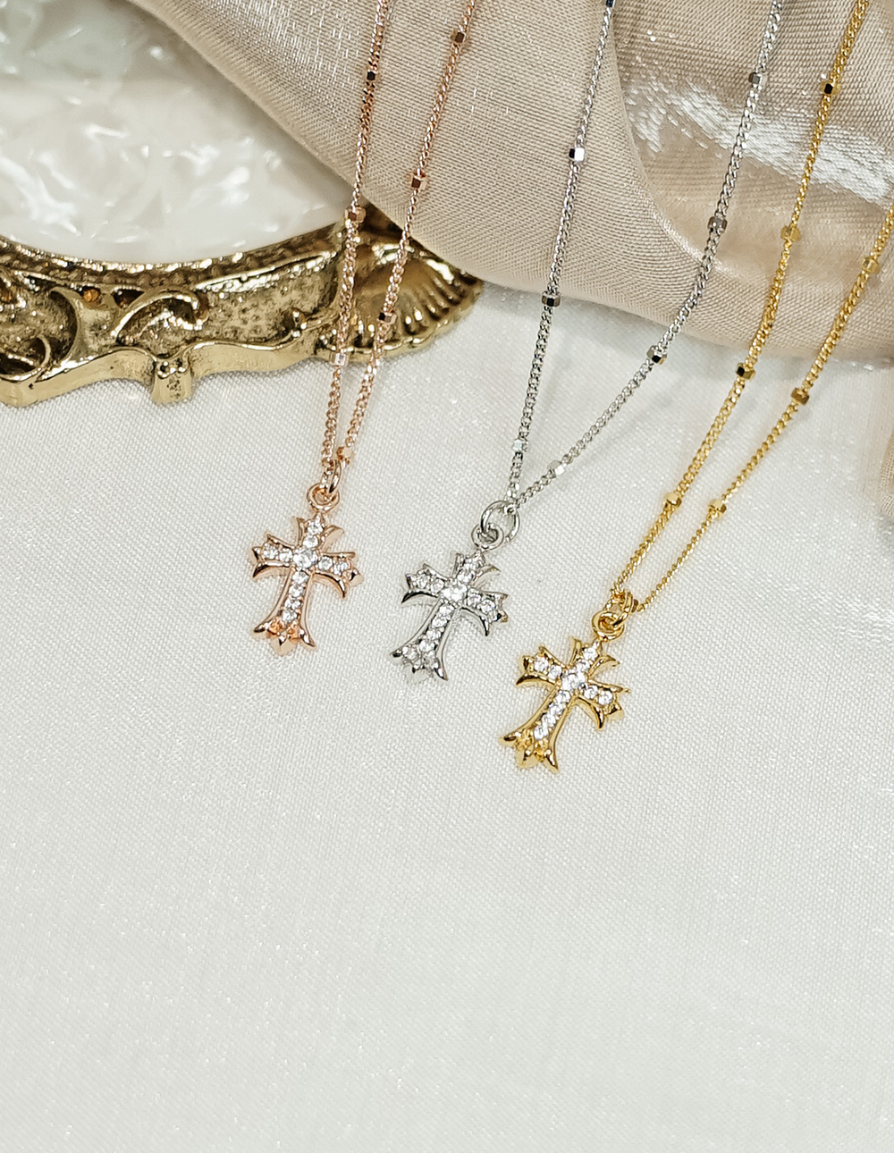 925 純銀施華洛世奇十字架項鍊