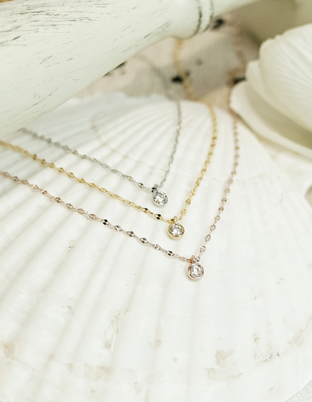 925 純銀施華洛世奇水晶包框項鍊