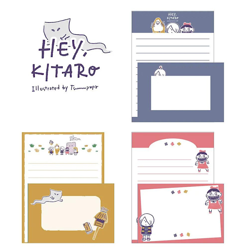 Kitera x Furukawashiko Letter and Envelope Set－Hey,KITARO Series (Japanese Stationery Brand)