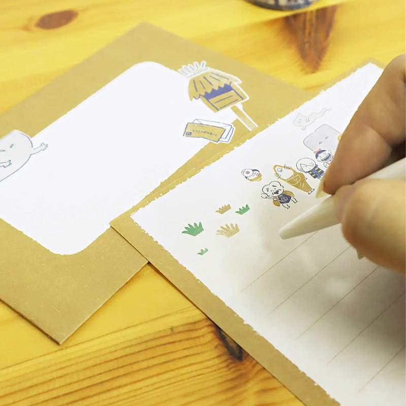 Kitera x Furukawashiko Letter and Envelope Set－Hey,KITARO Series (Japanese Stationery Brand)