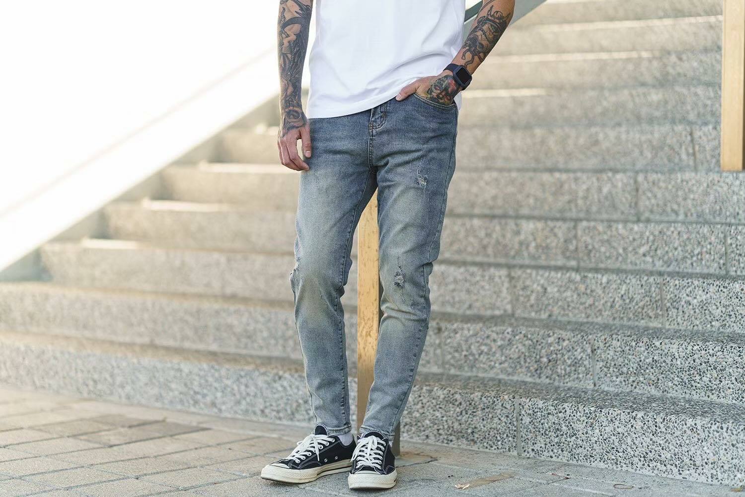 SL AGO微破水洗牛仔褲 PL 9288