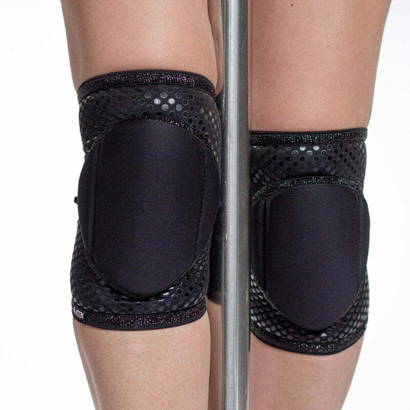 Grippy knee pads – Black Sparkle