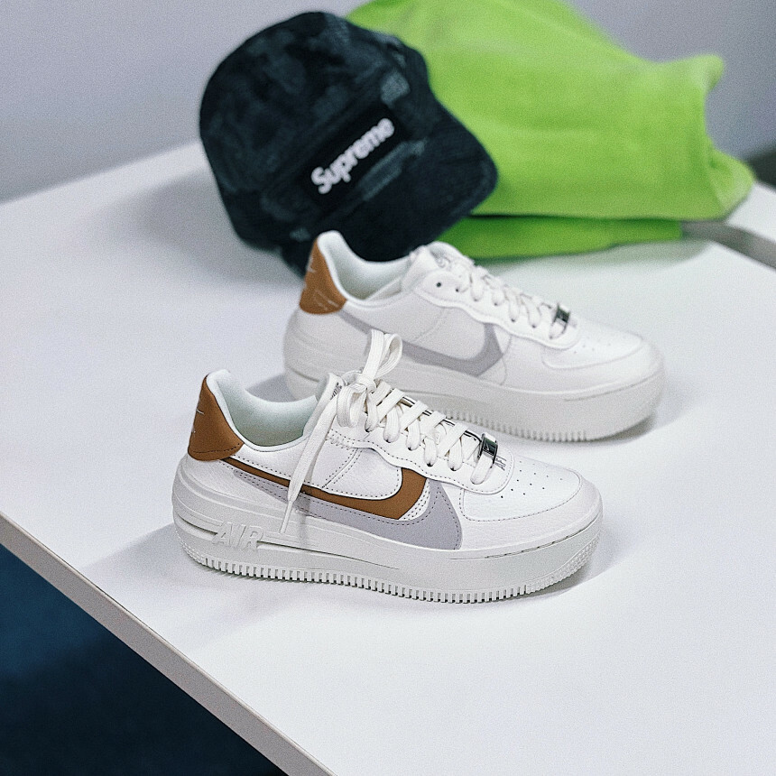 Nike Air Force 1 PLT.AF.ORM 泰迪熊 奶茶 結構 加厚 AF1 DZ5017-133