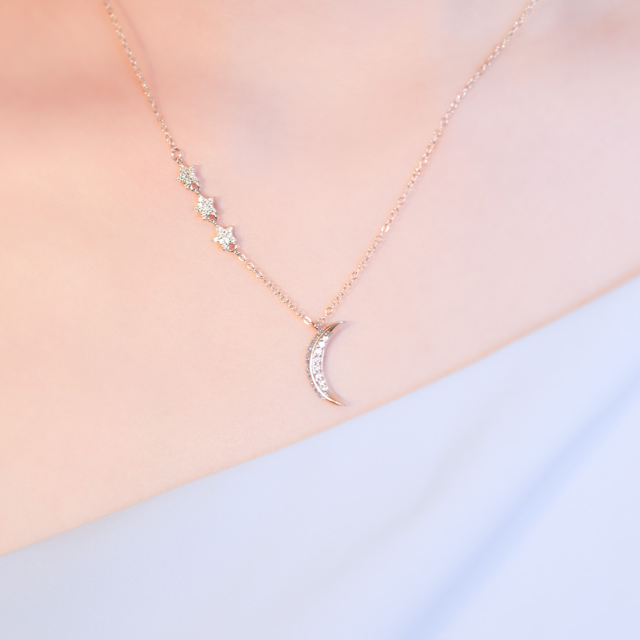 | 925 Silver・White Gold・Rose Gold | Good Night Message Necklace（Silver / Rose Gold) | NE0702 |